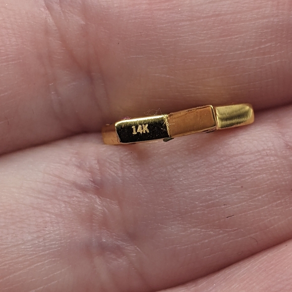 Sold❤️14k Yellow Gold Multi-colored Sapphire Star Carabiner Clasp Necklace - Picture 4 of 7